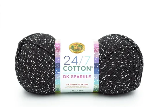 Vista 14 de Lion Brand Yarn Estampados DK de algodón 24/7, hilo para tejer, ganchillo y manualidades, azul, paquete de 1 Cotton Yarn for Knitting, Crochet