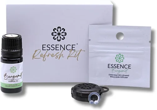 Vista 34 de Essence - Difusor nasal de aromaterapia portátil, anillo de nariz de aceite esencial de bergamota, inhalador de silicona para apoyo del estrés
