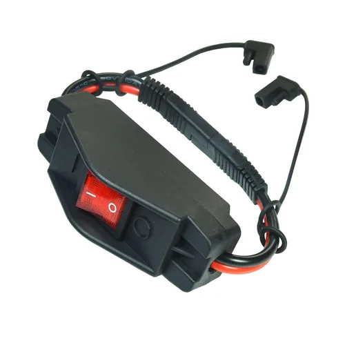 Vista 3 de Cable convertidor SAE de 30A 12VDC con interruptor de encendido/apagado Arnés de cables SAE a SAE de 10 AWG, 2 pines, conexión y desconexión