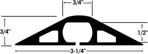 Vista 3 de D-2 funda para cables con conducto de goma Negro