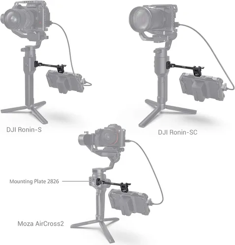 Vista 8 de SMALLRIG Soporte de monitor de cámara ajustable para DJI Ronin-S/Ronin-SC y ZHIYUN Crane 2S/Crane 3/3S/WEEBILL-S y MOZA AirCross 2 Gimbals - 2889