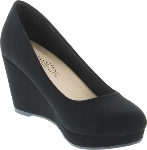 Vista 7 de Mark Mary Jane - Zapatos cómodos de tacón de cuña para mujer, con correa de oficina, con correa