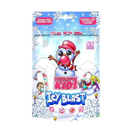 Vista 10 de Bubblegum Kids Hannah's Frozen Banana - Goma de mascar sin azúcar Relleno de calcetines, dulces navideños, recuerdos de fiesta, goma de mascar sin
