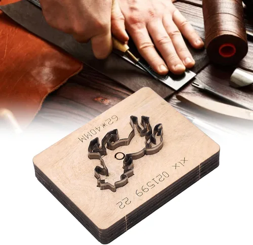 Vista 2 de Garosa Troqueles de corte de cuero con forma de caballo Troqueles de metal para álbumes de recortes cortados plantillas hechas a mano Plantilla
