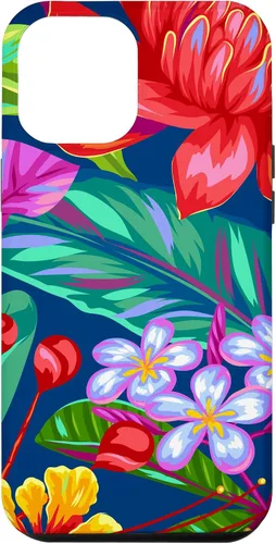 Vista 26 de Hawaiian Tropical Phone Case Yellow Red Hibiscus Plumeria Case for iPhone 17