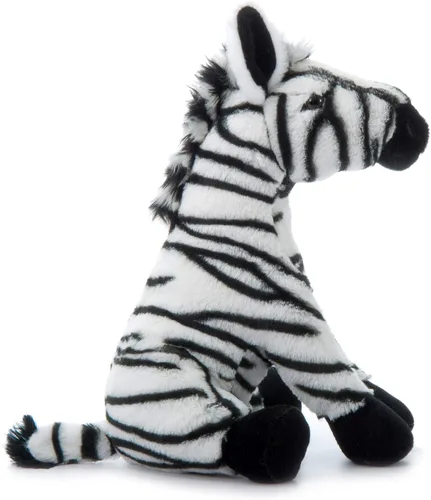 Vista 7 de The Petting Zoo Peluche de cebra, regalos para niños, animales salvajes del zoológico Onez, juguete de peluche de cebra de 12 pulgadas