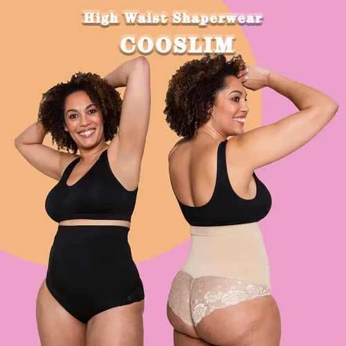 Vista 3 de Ropa moldeadora para mujer con control de abdomen cintura alta moldeadora sin costuras con encaje