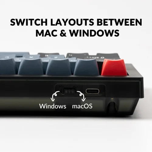 Vista 8 de Keychron Teclado mecánico personalizado con cable V2 65 de diseño QMKVIA macro programable con teclado intercambiable en caliente K Pro interruptor