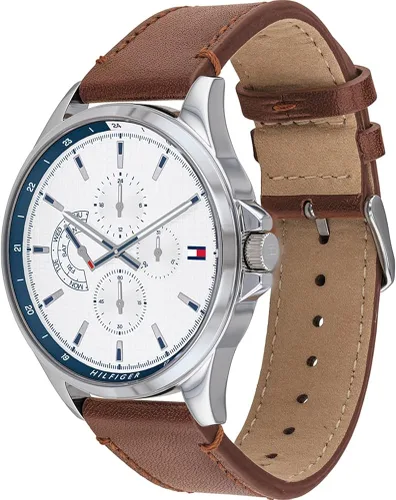Vista 2 de Tommy Hilfiger 1791614 - Reloj de pulsera para hombre (acero inoxidable, correa de piel), color marrón