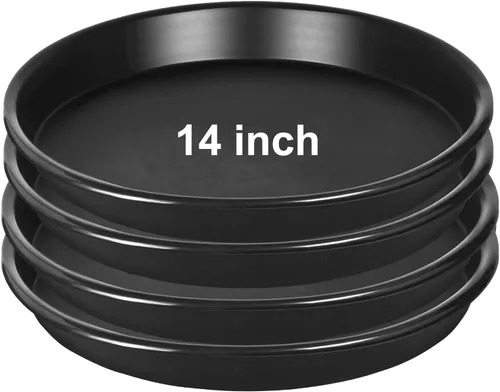 Vista 8 de Paquete de 8 Platillos de Plástico para Plantas de 10 Pulgadas 12 Pulgadas 14 Pulgadas 15 Pulgadas Bandejas de Goteo Platillos para Plantas