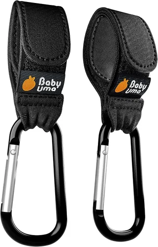 Vista 8 de Stroller Hooks for Bags - Non-Slip, One-Hand Use These universal stroller clips open one-handed, resist slipping, and each carabiner hook holds 11