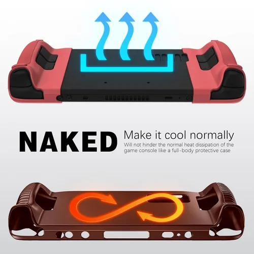 Vista 3 de Funda protectora de silicona compatible con Steam DeckOLED, funda con mango de textura antideslizante para cubierta de vapor, cubierta anticolisión