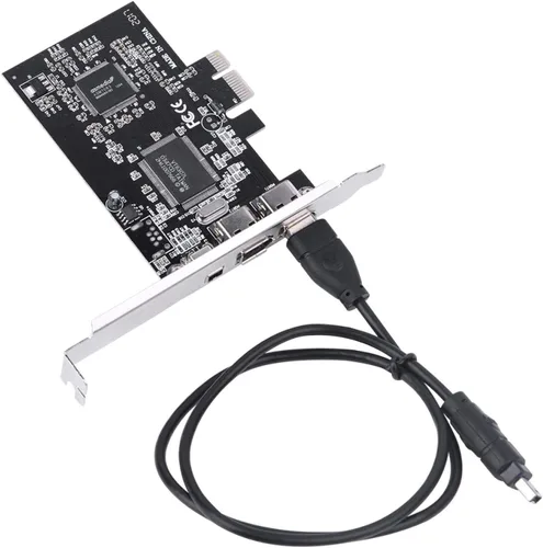 Vista 4 de Tarjeta de expansión PCI E Firewire, PCI E a 1394 Tarjeta de captura de video PCI Express a controlador de adaptador IEEE 1394 externo, Plug and