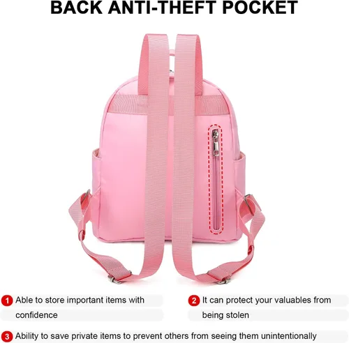 Vista 6 de LOVEVOOK Mini mochila pequeña y linda mochila de moda para niñas y mujeres
