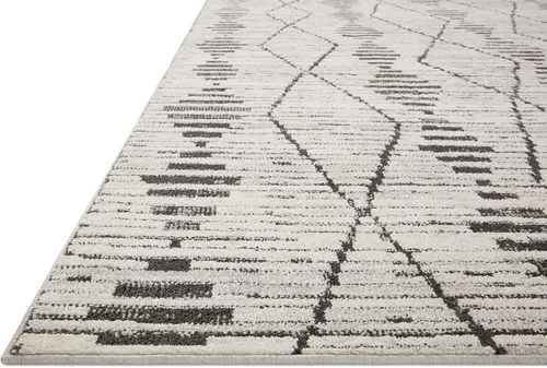 Vista 3 de Loloi Kamala Charcoal/Dove - Alfombra decorativa de 2'-3" x 3'-10