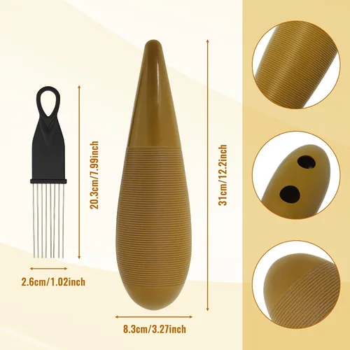 Vista 2 de Novedad profesional Guiro W/Raspador Instrumento de Percusión de Puerto Rico