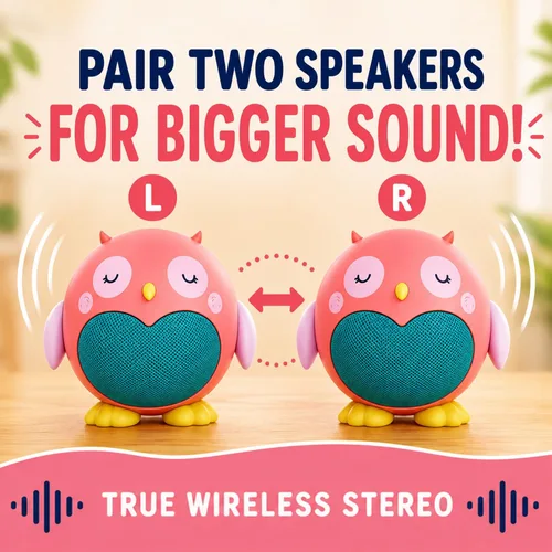 Vista 5 de Planet Buddies Altavoz Bluetooth para niños y niñas con micrófono, mini altavoz Bluetooth portátil inalámbrico, batería de 60 días, para el hogar