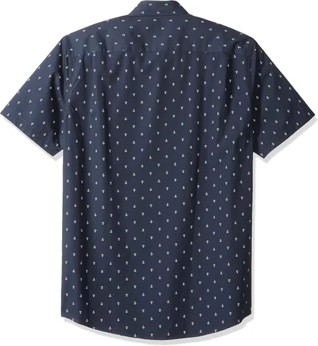 Vista 2 de Tienda Essentials Camisa estampada de manga corta ajustada para hombre