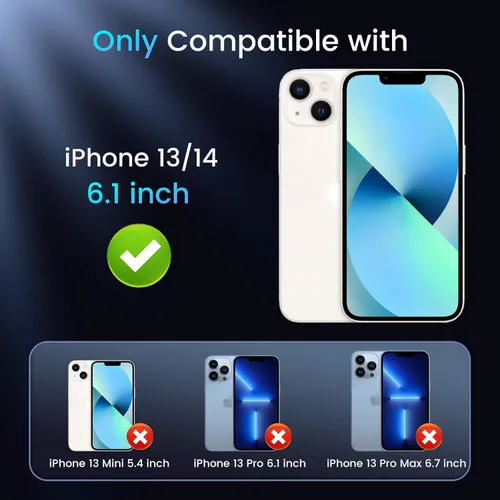 Vista 2 de Caka Funda para iPhone 13 y Funda para iPhone 14 [Compatible con Magsafe] [Soporte Invisible Integrado] [Protección Resistente contra Caídas] A