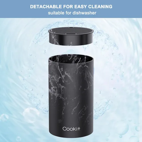 Vista 5 de Cookit - Bloque de cuchillos sin cuchillos, solo bloque redondo universal para cuchillos, soporte de cuchillos desmontable para una fácil limpieza