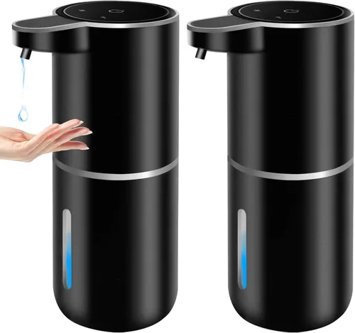 Vista 8 de Paquete de 2 dispensadores automáticos de jabón espumoso, 12.8 onzas, 12.8 fl oz, recargable por USB, dispensador eléctrico de jabón de manos de 4