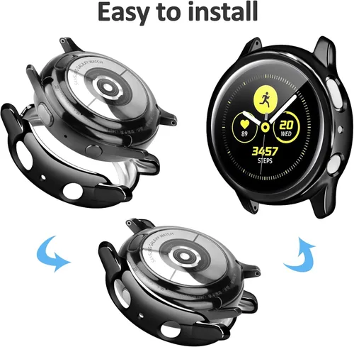 Vista 3 de Tobfit Funda compatible con Samsung Galaxy Watch Active 2, protector de pantalla de 1.575 pulgadas, TPU suave alrededor completo para Samsung Galaxy