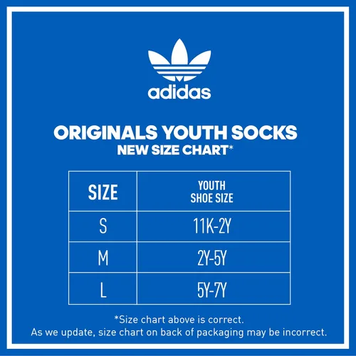 Vista 6 de adidas Originals Kids' Athletic Cushioned Crew Socks (6-Pack)