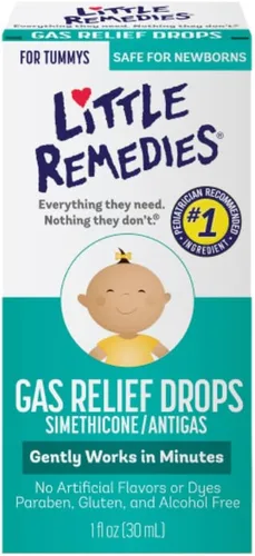 Vista 2 de Little Remedies Gotas de alivio de gas, sabor a bayas naturales, seguras para recién nacidos, 1.0 onzas líquidas (paquete de 3)