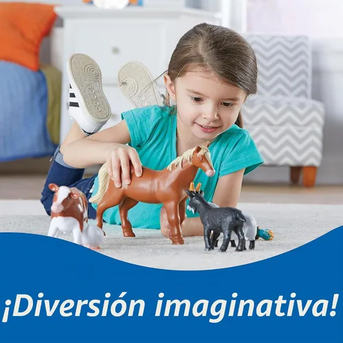 Vista 4 de Learning Resources, Juguetes de animales de granja gigantes, Multicolor