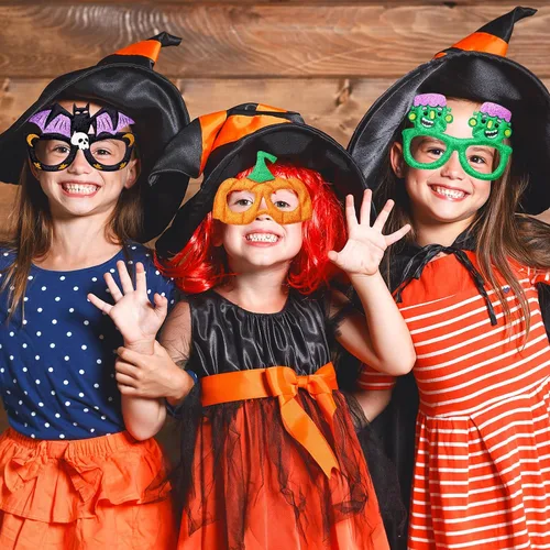 Vista 6 de Max Fun 24 vasos de fiesta de Halloween, gafas de fiesta con purpurina a granel para niños, regalos de fiesta de Halloween, suministros de decoración