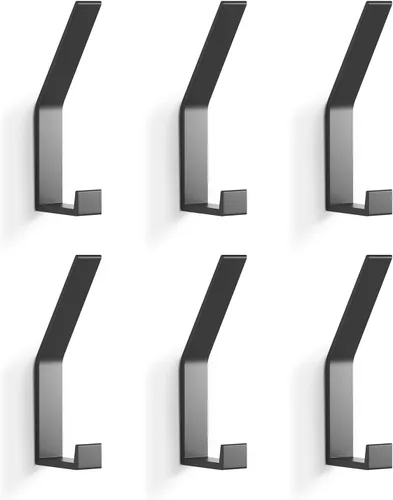 Vista 13 de Ganchos para Perchero Montados en la Pared, Negro, 2 Paquetes, Ganchos de Cuerda para Toallas de Baño para Cocina, Puerta, Gabinete, Baño