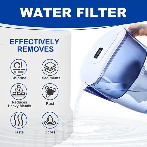 Vista 2 de Paquete de 3 filtros compatibles con jarra de agua Epic Aquagear Seychelle, filtro de repuesto para jarra de agua de 150 galones para jarra