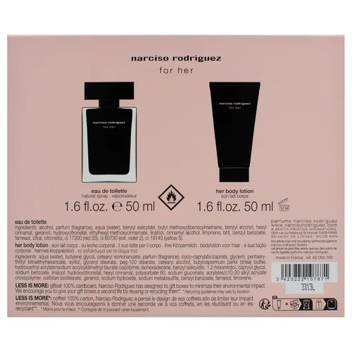 Vista 7 de Narciso Rodriguez by Narciso Rodriguez for Women - Juego de regalo de 2 piezas de 1.6 onzas EDT en aerosol, loción corporal de 1.6 onzas