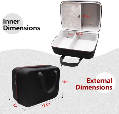 Vista 3 de LTGEM - Funda de viaje para extractor de leche eléctrico Spectra Baby USA S1 Plus / S2 Plus Premier (negro y azul)