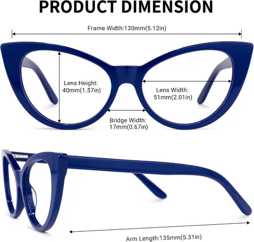 Vista 4 de Zeelool Gafas de bloqueo de luz azul de ojo de gato de acetato vintage para mujer Marilyn FP0049-01 negro