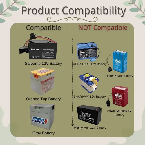 Vista 3 de 12 Volt Battery Charger for All Power Wheels 12-Volt Ride-on Toys