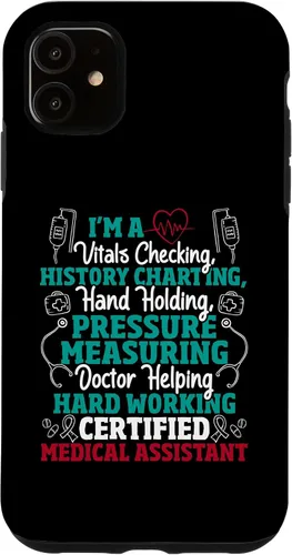Vista 6 de iPhone 12 Mini Asistente Médico Certificado - Funda CMA de Verificación Vital Nurse Life
