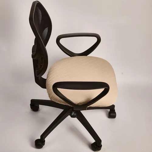 Vista 4 de Melaluxe - Funda elástica de jacquard para silla de oficina, funda extraíble y lavable para silla de escritorio, cubierta giratoria para asiento