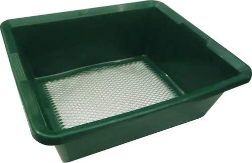 Vista 6 de Tamiz de jardín y tamiz de suelo 2 en 1 - Tamiz de malla cuadrada de 13.8 ″ para suelo, compost y rocas Herramienta de tamizado de jardín de doble