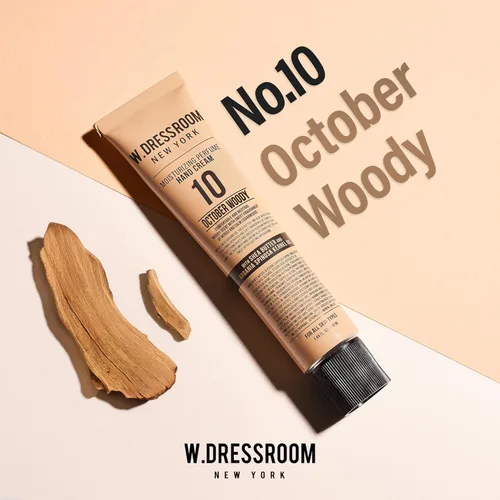 Vista 2 de W.Dressroom No.10 October Crema de manos Woody (1.69 fl oz 1.7 fl oz) Hidratante para manos secas, no grasa, de absorción rápida, loción coreana
