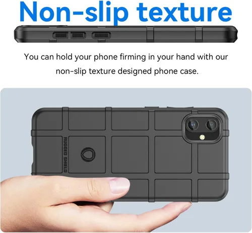 Vista 3 de Funda compatible con Nokia 1 Plus a prueba de golpes Anti-caída TPU Soft Shell Cover Negro