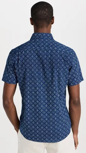 Vista 3 de Faherty Camisa de algodón tropical de manga corta para hombre