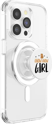 Vista 3 de Chow Chow Girl Funny Chow Chow Dog Lover PopSockets MagSafe PopGrip for iPhone