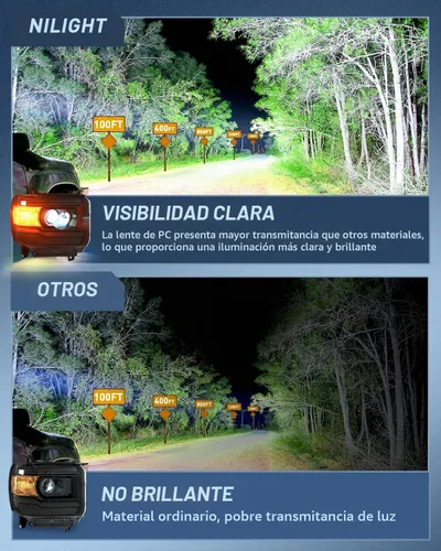 Vista 3 de Nilight Conjunto de faros compatible con GMC Sierra 1500 2500HD 3500HD 2014 2015 2016 2017 2018 Carcasa negra base Reflector ámbar Lentes