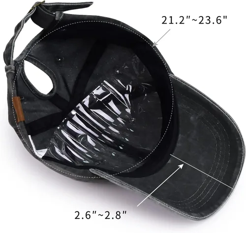 Vista 7 de Gorras de béisbol para mujer, de algodón, ajustables, estilo vintage, para el sol, alto y desordenado, para mujer