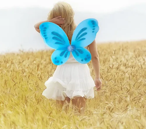 Vista 4 de Colle Alas de hadas para niñas, alas de hadas para adultos, alas de mariposa de vestir, alas de disfraz de fiesta para mujeres y niños