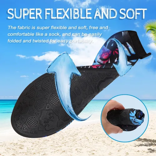 Vista 5 de ANLUKE - Zapatos de agua de secado rápido para mujeres y hombres, estilo calcetines, sensación de pies descalzos, ideales para yoga, playa, natación