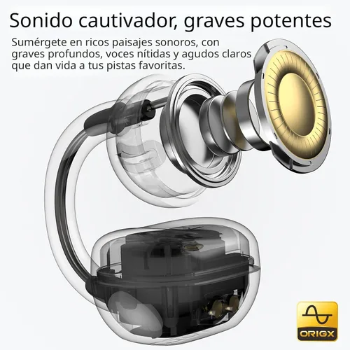 Vista 4 de TOZO OpenEarRing Open Ear Earbuds 40H Bluetooth 5.4 Lightweight Comfort