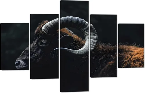 Vista 30 de 5 piezas de pintura sobre lienzo ardiente de fénix dibujado en estilo heráldico fuego fénix arte de pared vintage impresiones obras de arte arte