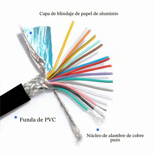 Vista 4 de Cable de extensión serial de 9 pines RS232 hembra DB9 de 5 pies